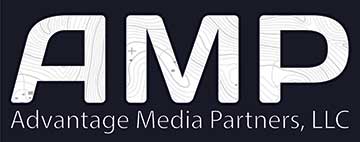 AMP Advantage Media Partners Logo Black and White